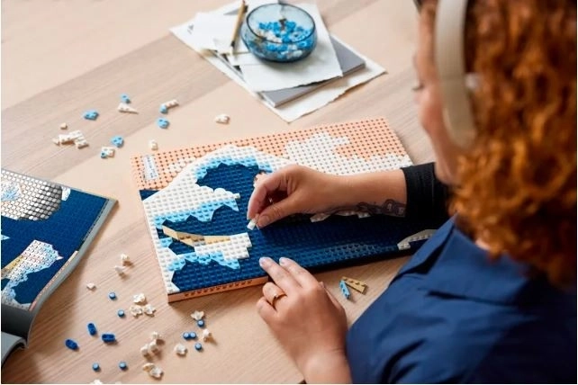 Hokusai Große Welle LEGO Kunstset