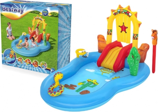 Bestway Wild West aufblasbares Wasserspielcenter 264 × 188 × 140 cm