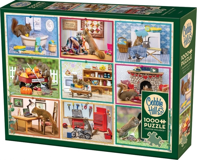 Cobble Hill Puzzle Eichhörnchen Zuhause 1000 Teile