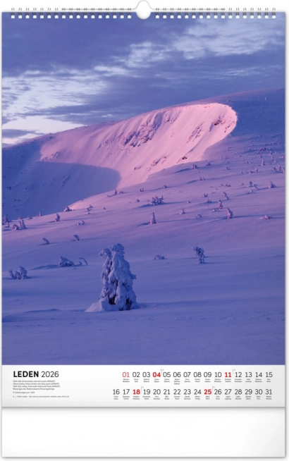 Wandkalender Nationalparks Böhmens und Mährens 2026