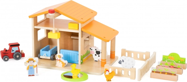 VIGA Holzbauernhof mit Haus und Traktor