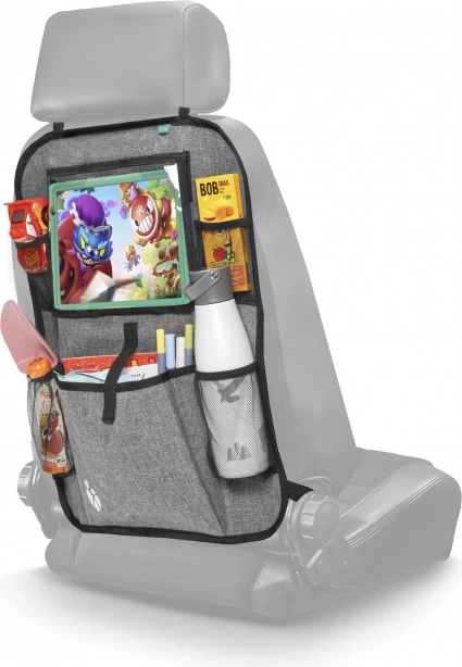 Sitzorganizer mit Tablettasche, Grau