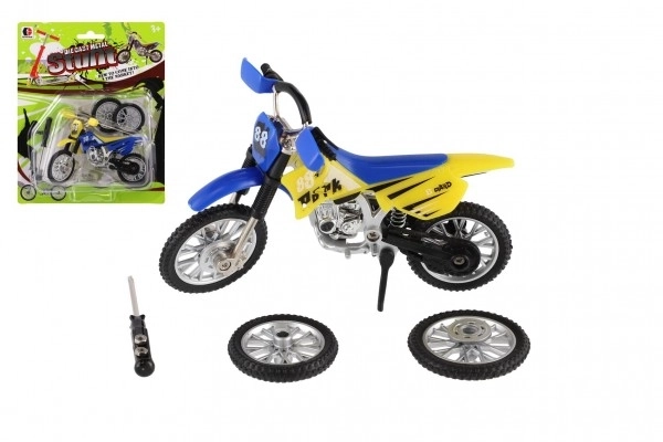 Fingermotorrad mit Zubehör 12 cm