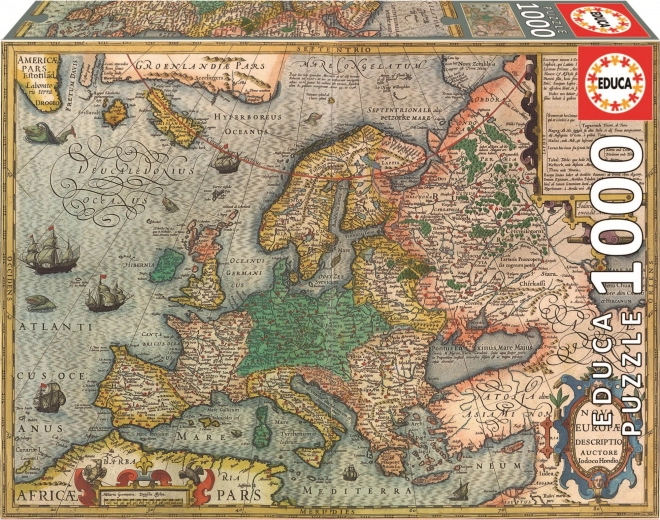 Puzzlekarte Europa 1000 Teile