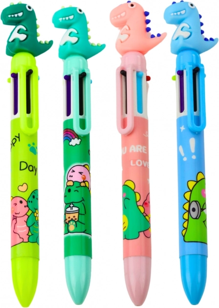Mehrfarbiger Kinderstift mit Dinosaurierfigur