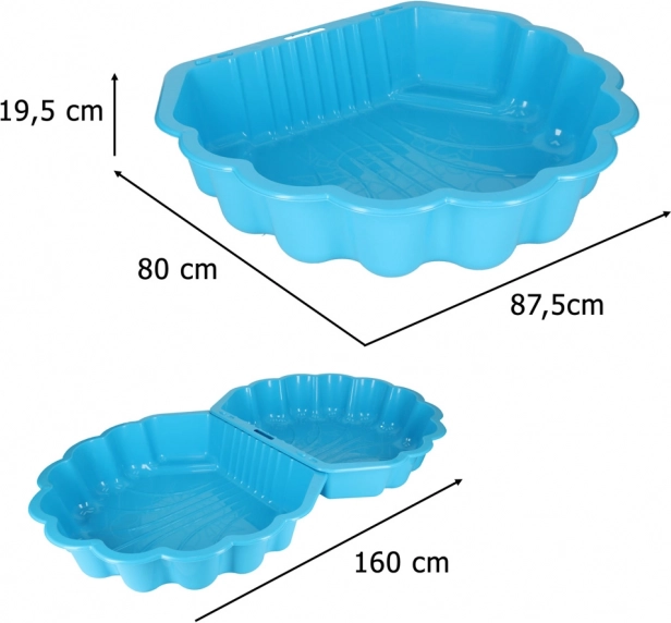 Sandkasten und Pool Muschelka Twins 2in1 blau