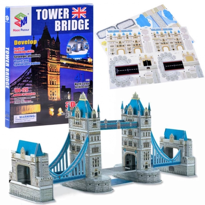 3D Puzzle Tower Bridge Modell