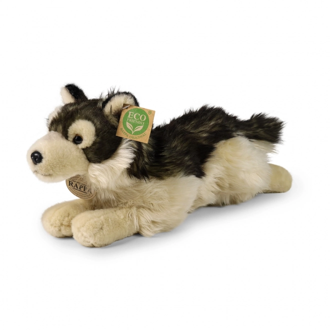 Liegender Plüschwolf ECO Friendly