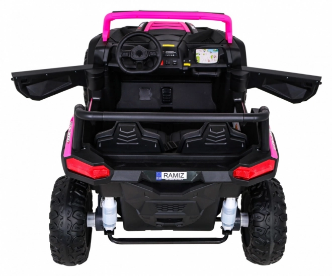 Buggy ATV Racing pro 2 Kinder + Antrieb 4x4 + Fernsteuerung + langsamer Start + MP3 LED – Rosa