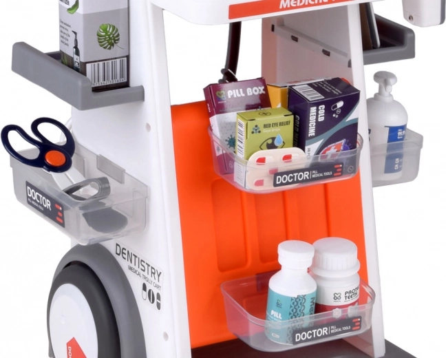 Mobiler Wagen mit Aufbewahrungsfächern