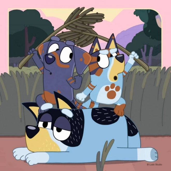 Puzzle Bluey 3x49 Teile