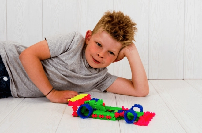 Konstruktionsspielzeug Plus-Plus Mini Mix 600 Teile mit Platten