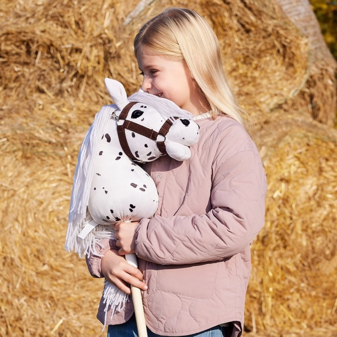Steckenpferd Hobby Horse aus der HOPPIHORSE Sport Edition in der Farbe weißer Leopard