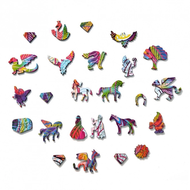 Holz Puzzle Regenbogen Einhorn