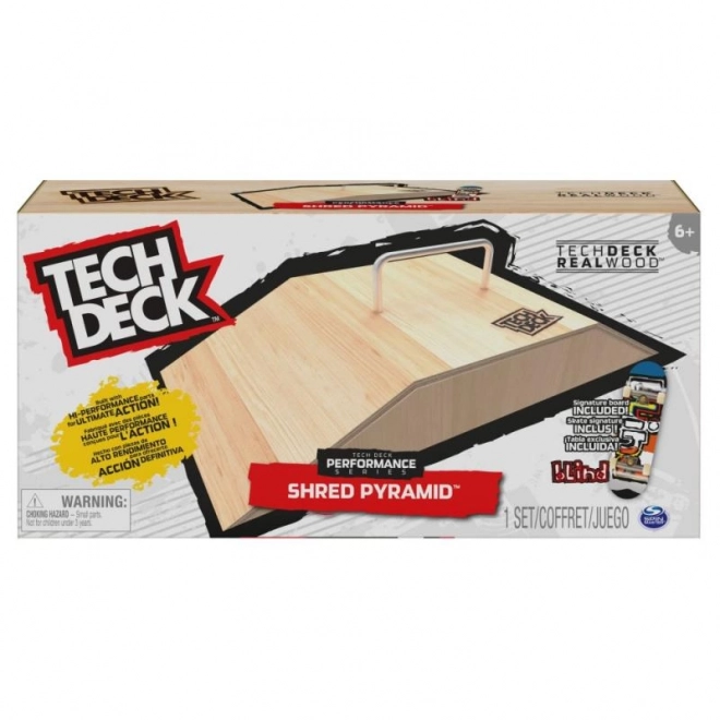 Tech Deck Holzrampe mit Fingerboard