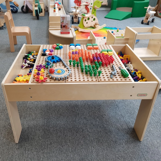 Masterkidz Holz-Bildungstisch mit Zubehör STEM-Wand
