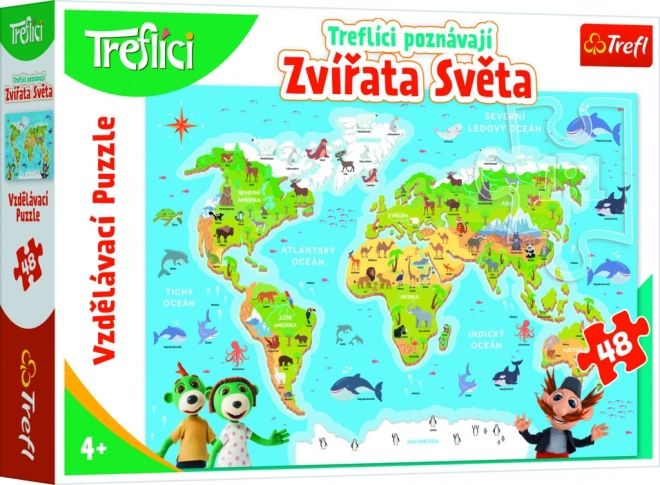 Trefl Puzzle Treflíci Entdecken die Tiere der Welt