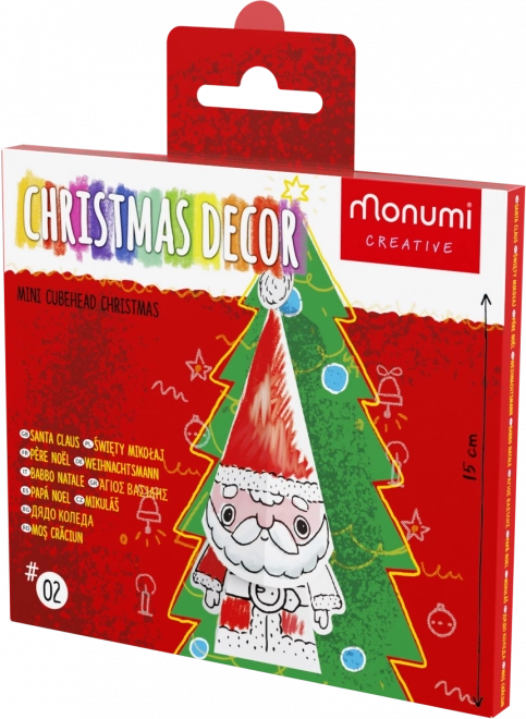 Weihnachtsmann 3D Malset Figur und Weihnachtskugel