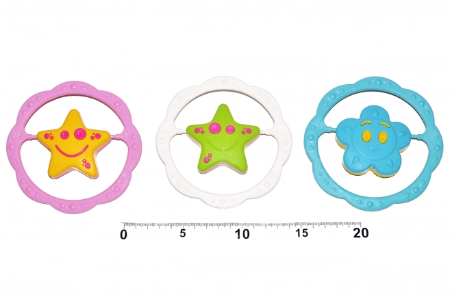 MaaMaa Baby-Beißring mit Stern und Blume