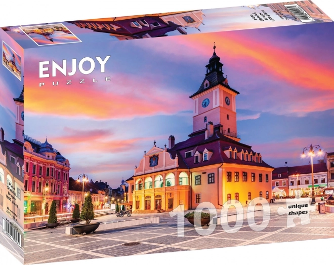 Puzzle Rathausplatz Brașov 1000 Teile