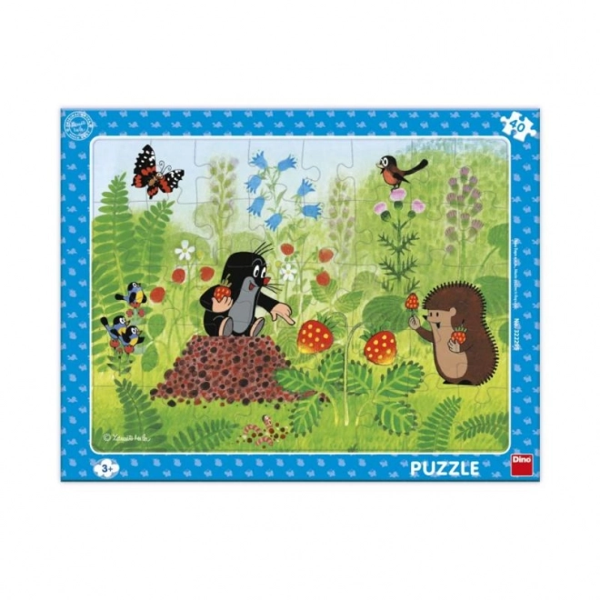 DINO Puzzle Der kleine Maulwurf und Erdbeeren 40 Teile