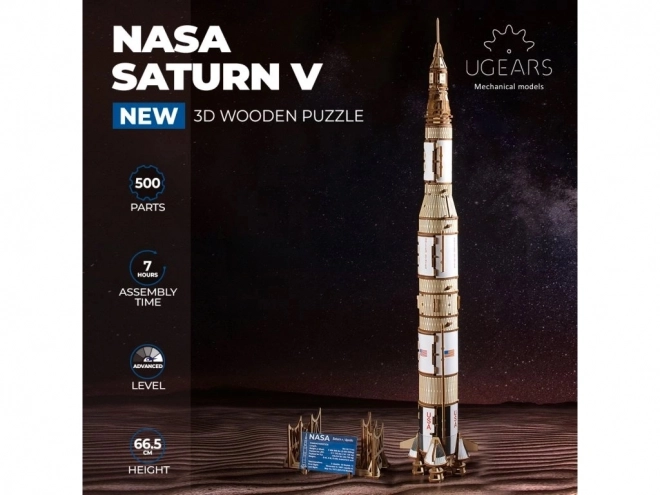 Ugears 3D Holzpuzzle NASA Saturn V