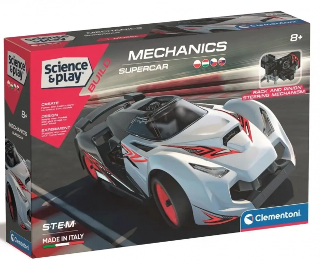 Clementoni Wissenschaft & Spiel Mechaniklabor Rennwagen Supercar