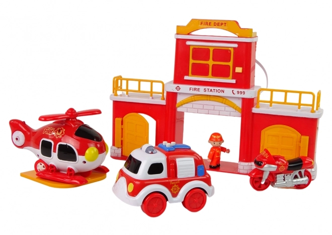 Feuerwehrstation Spielset mit Geräuschen