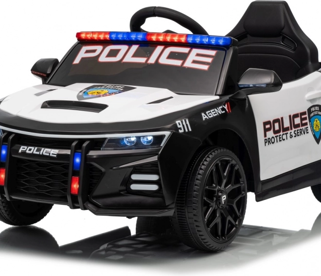 Schwarzes Polizeiauto 911 Agentur