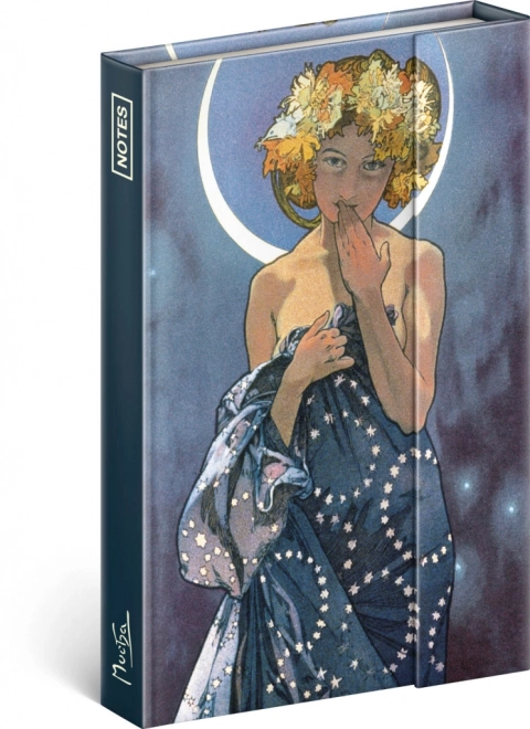Notizbuch Alfons Mucha – Luna, liniert 11 x 16 cm