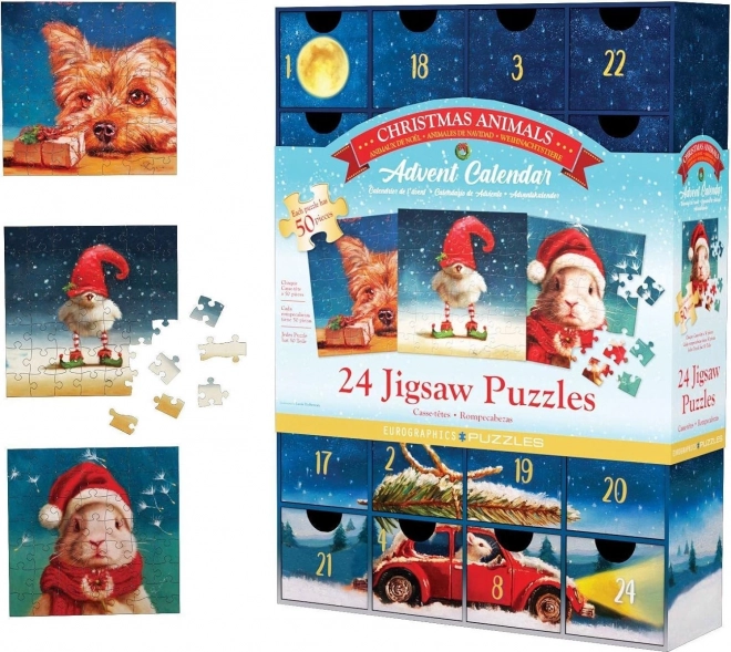 Eurographics Puzzle Adventskalender: Weihnachtstiere