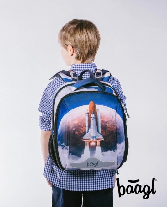 Baagl Schulset Shelly Space Shuttle: Rucksack, Federmäppchen, Turnbeutel