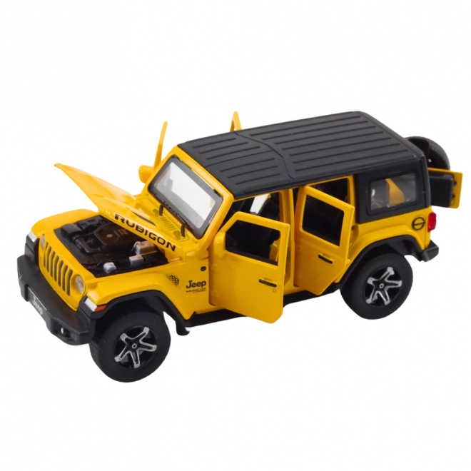 Gelbes Geländewagen-Set mit Wohnmobil 1:32
