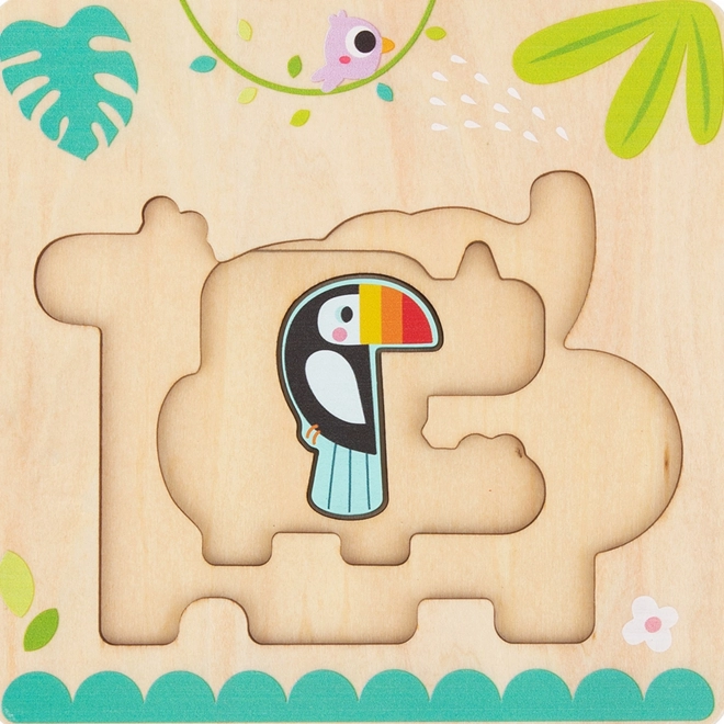 Holzpuzzle Tiere