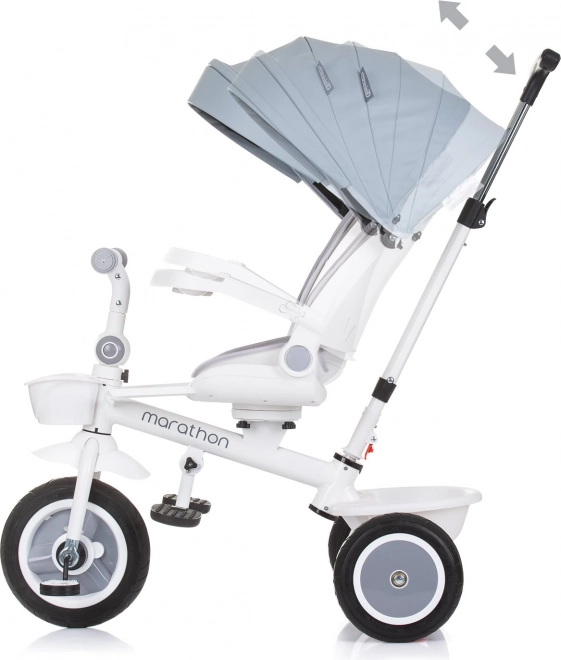 Kinder-Dreirad mit Verdeck Marathon 2 in 1 Ash Grey
