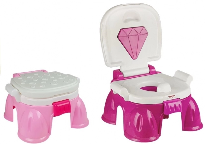 Spielerischer 3-in-1 Töpfchen in Rosa