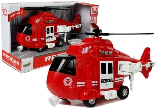 Rettungshubschrauber Feuerwehr mit Licht und Sound