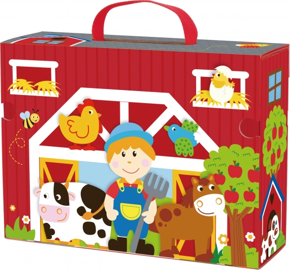 Holzbauernhof im Koffer Tooky Toy