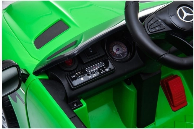 Mercedes GTR grünes Kinder Elektroauto