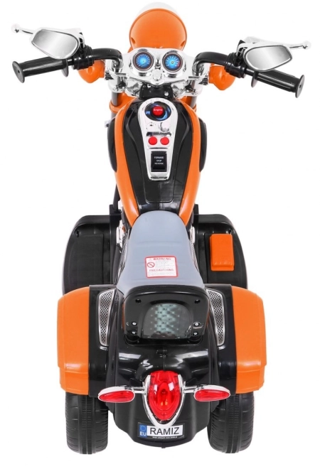 Kinder Elektromotorrad Chopper NightBike Weiß – orange