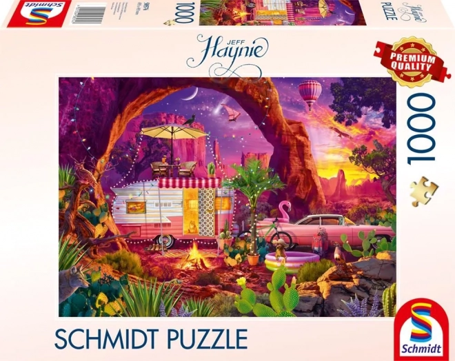 Puzzle Camping in der Wüste 1000 Teile