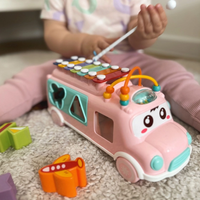 Woopie rosa Musikauto mit Sortierelementen und Zymbeln
