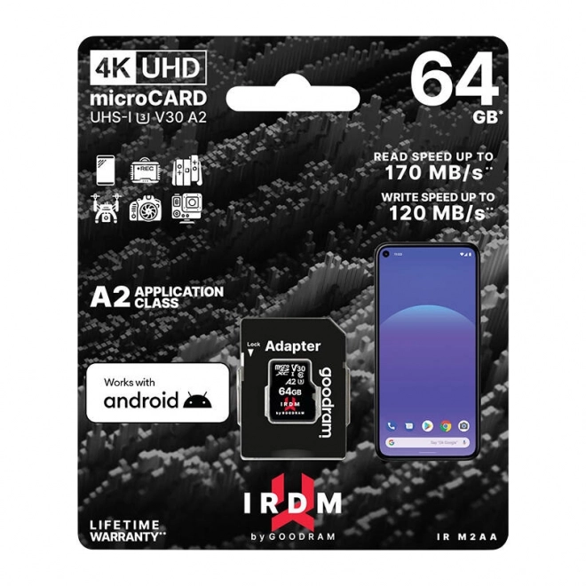 Goodram IRDM MicroSDXC 64 GB Speicherkarte