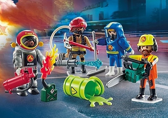 Action-Helden Spielfiguren Feuerwehr Set