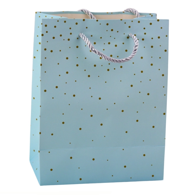 Geschenktüte mit goldenen Punkten