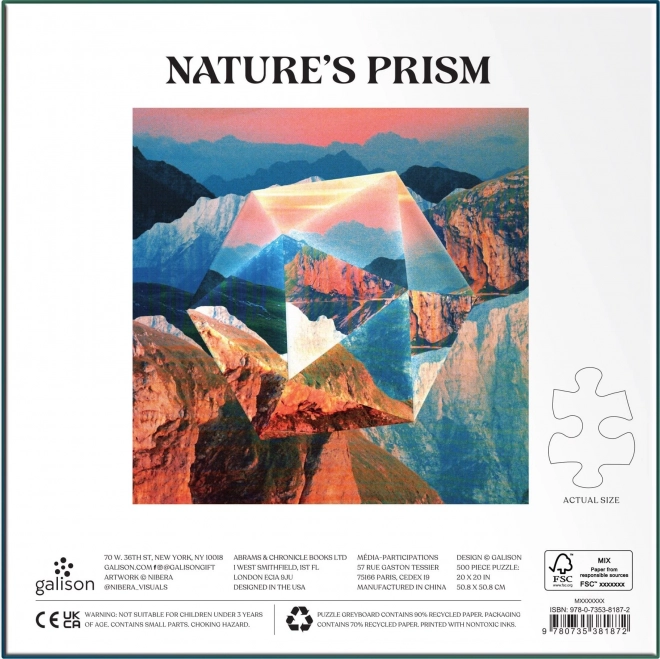 Galison Puzzle Natürliche Prismen 500 Teile