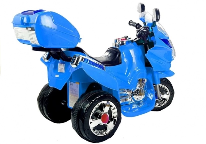 Blauer Kindermotorrad mit Akku