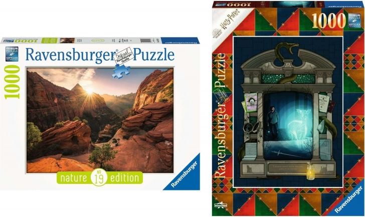Ravensburger Puzzle 2×1000 Teile mit SoftClick-Technologie
