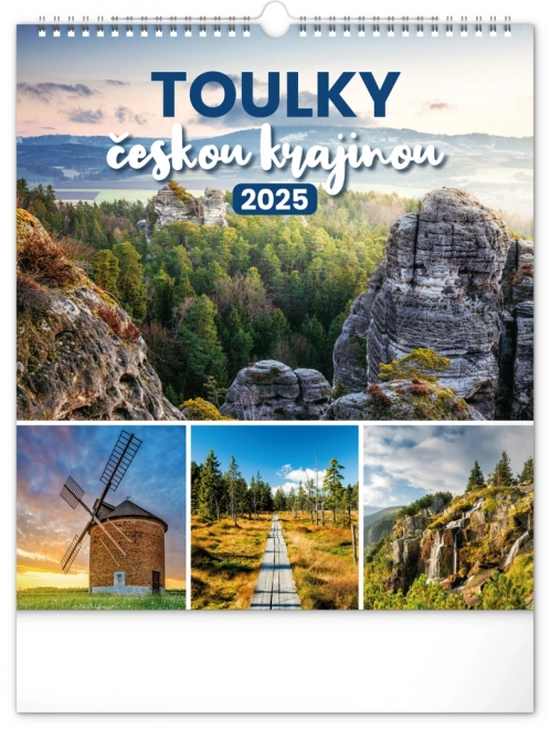 Wandkalender Spaziergänge durch die tschechische Landschaft 2025