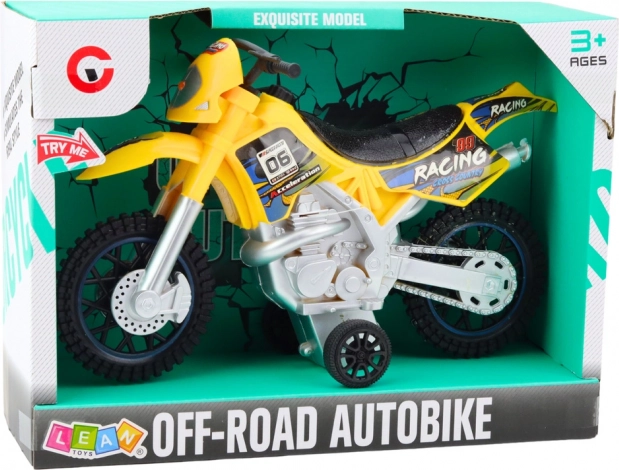 Motocross-Spielzeug Off-Road Gelb mit Licht- und Soundeffekten